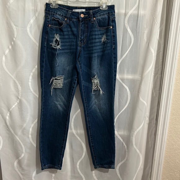 Royalty For Me Denim - Royalty Dream Fit, High Rise, Ankle, Distressed Skinny Jeans, Size 4
